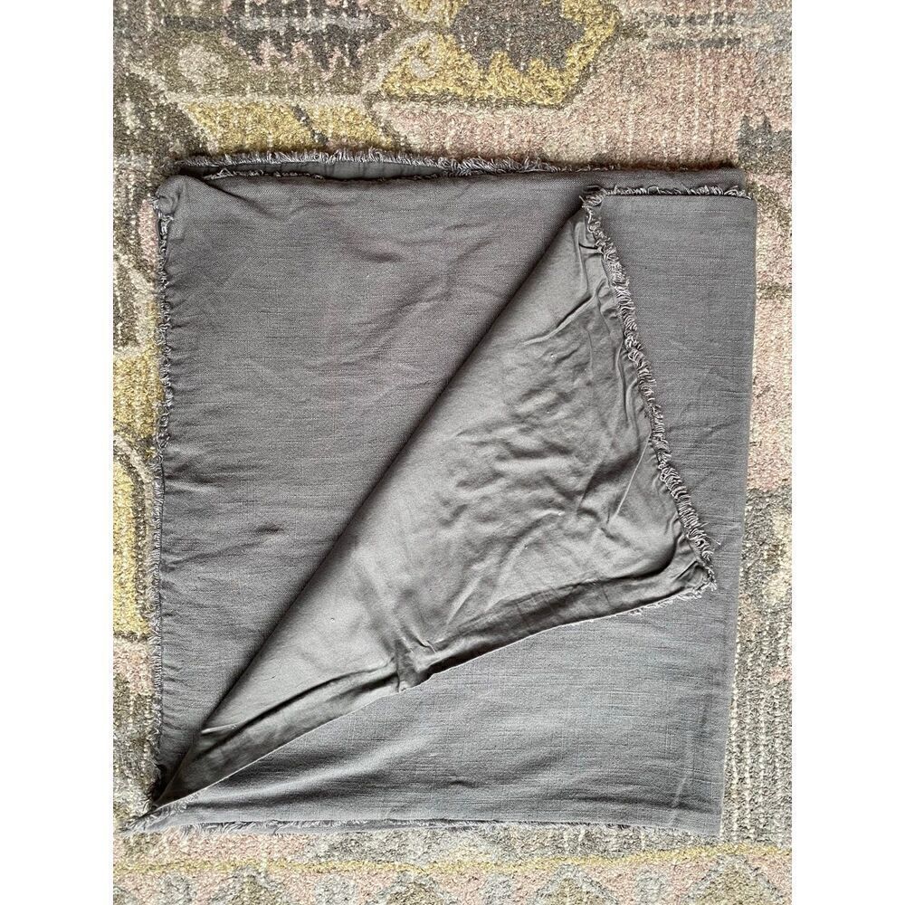 Casaluna Grey Mixed Linen King Size Bed Pillow Sham Set